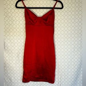 Mini Satin Red Dress